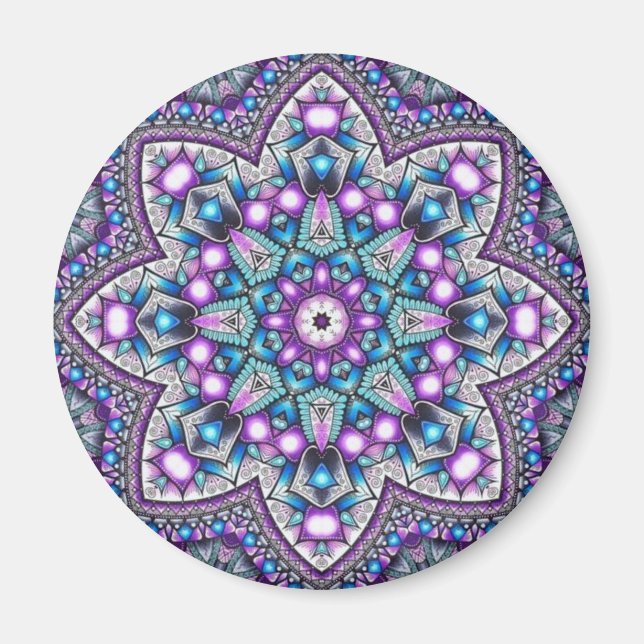 Friedlich Garden Kaleidoscope Mandala Magnet (Vorne)