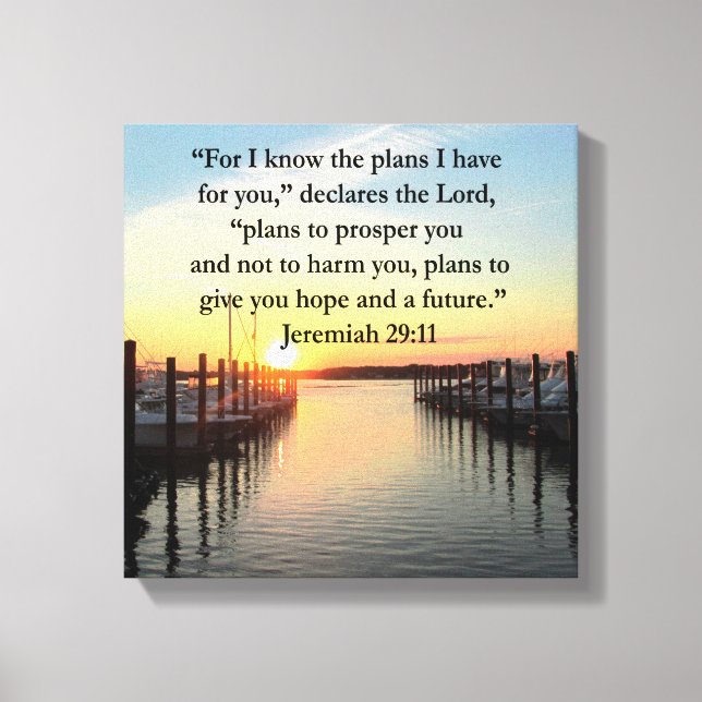 FRIEDLICH JEREMIAH 29:11 SONNENVERANSTALTUNG LEINWANDDRUCK (Vorderseite)