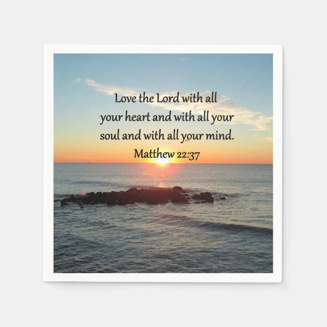 FRIEDLICH MATTHEW 22:37 SUNRISE SCRIPTURE DESIGN SERVIETTE (Vorderseite)