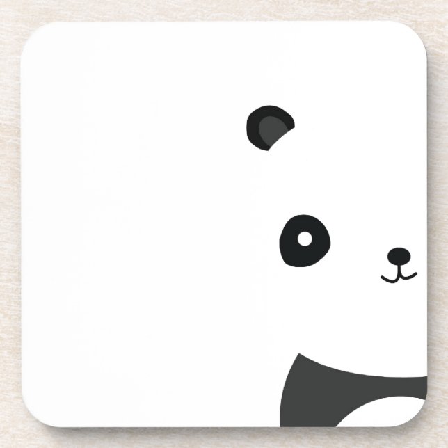 Friedlich Panda Untersetzer (Vorderseite)