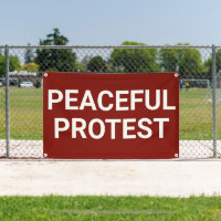 Friedlich Protestbanner
