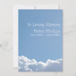 Friedlich Sky 3 Beerdigung Einladung