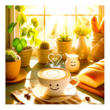 Friedlich und herzerwärmend Cappuccino Morgens