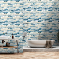 Friedlich Waves Beach Wiederholung Wasserfarbmuste