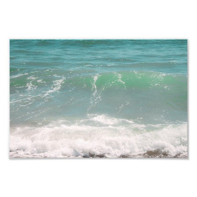 Friedlich Waves Blue Green Sea Beach Fotografie (Vorne)
