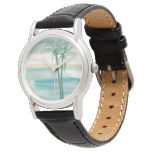 Friedliche Abenddämmerung tropisch Armbanduhr
