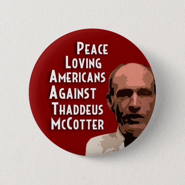 Friedliche Amerikaner gegen McCotter Button (Vorderseite)