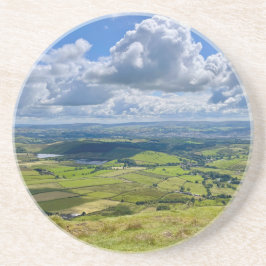 Friedliche Aussicht von Pendle Hill... Getränkeuntersetzer