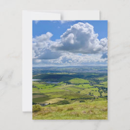 Friedliche Aussicht von Pendle Hill... Postkarte