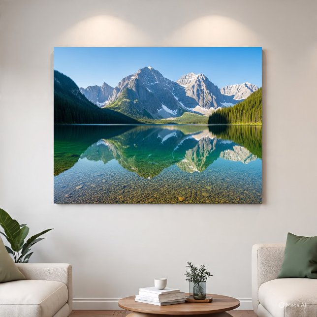 Friedliche Bergsee Spiegelung Poster (Von Creator hochgeladen)