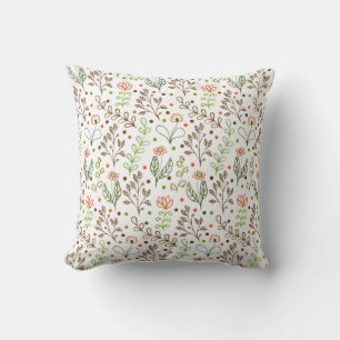 Friedliche Blumen- und Filialdesign für Hochzeiten Kissen