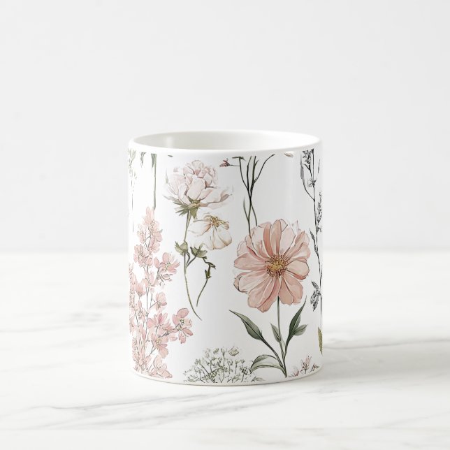 Friedliche Blütenblätter Kaffeetasse (Mittel)