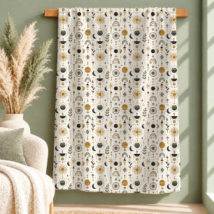 Friedliche Boho-Regenbogen-Wildblumen-Decke Sage A Fleecedecke