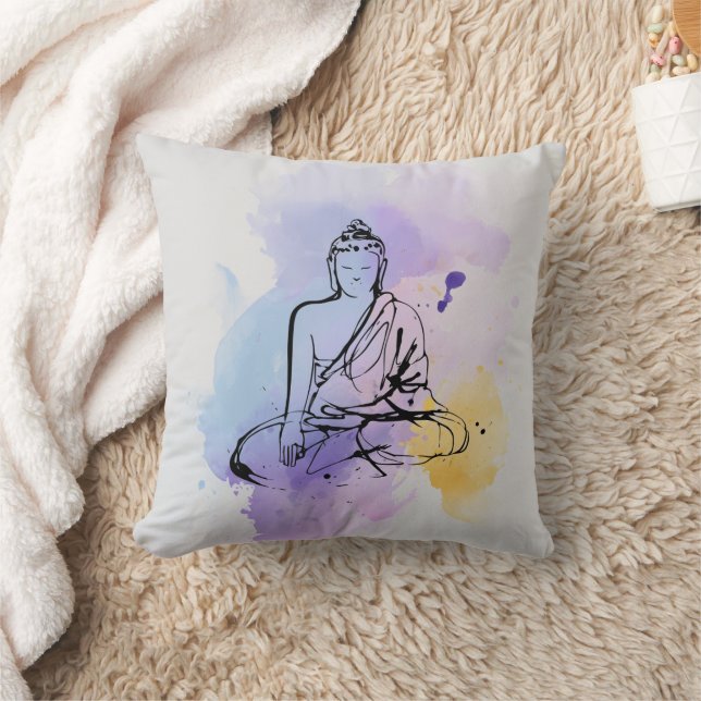 Friedliche Buddha-Meditation Pillow Kissen (Decke)