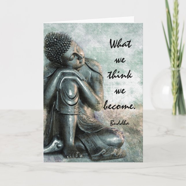 Friedliche Buddha-Wörter von Klugheit Karte (Vorderseite)