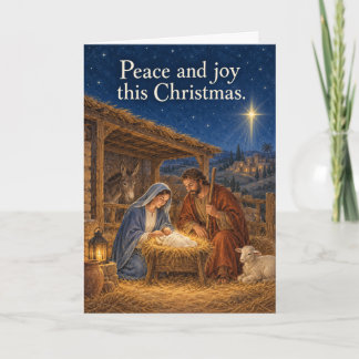 Friedliche christliche Weihnachten Geburt Christi Karte