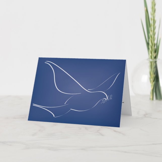 Friedliche Dove Holiday Grußkarte Feiertagskarte (Vorderseite)