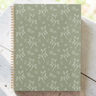 Friedliche Einfache Blätter in Olive Green Planer