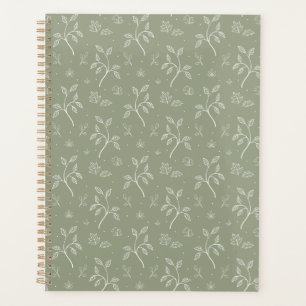 Friedliche Einfache Blätter in Olive Green Planer