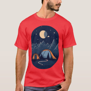 Friedliche Einsamkeit Modernes Camping T-Shirt