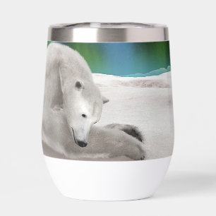 Friedliche Eisbär-Arktis-Natur-Illustration