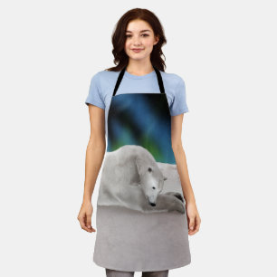 Friedliche Eisbär-Arktis-Natur-Illustration Schürze