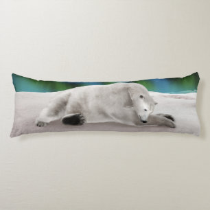 Friedliche Eisbär-Arktis-Natur-Illustration Seitenschläferkissen