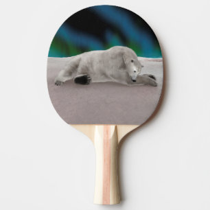 Friedliche Eisbär-Arktis-Natur-Illustration Tischtennis Schläger