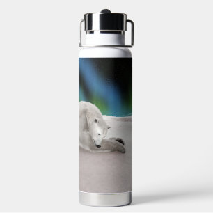 Friedliche Eisbär-Arktis-Natur-Illustration Trinkflasche
