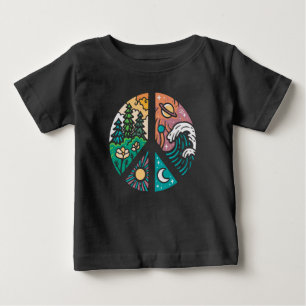 Friedliche Elemente: Natur und Kosmos Baby T-shirt