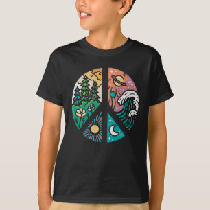 Friedliche Elemente: Natur und Kosmos T-Shirt