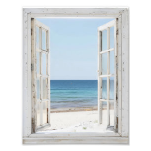 Friedliche Fensteransicht Fotodruck