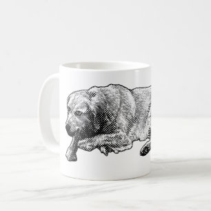 Friedliche Flecken bringen sanfte Freude Kaffeetasse
