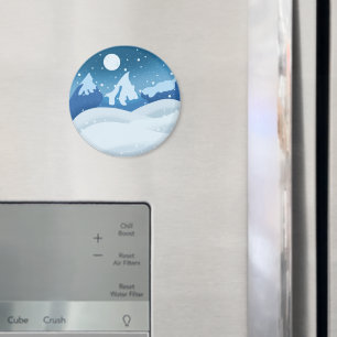 Friedliche Frostlandschaft Magnet
