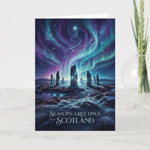 Friedliche Highland-Weihnachtslandschaftskarte Karte