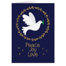 Friedliche Holiday Dove Card