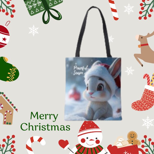 Friedliche Jahreszeit und großes Auge Kaninchen Tasche (Von Creator hochgeladen)
