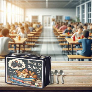 Friedliche Katzennapplunchbox Metall Brotdose