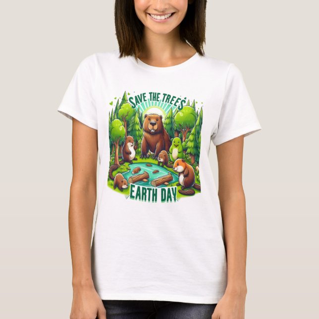 Friedliche Kreaturen auf der Wiese T-Shirt (Vorderseite)