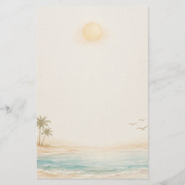 Friedliche Küstenstrand Briefpapier