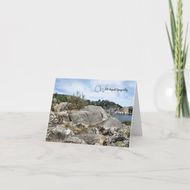 Friedliche Landschaft am Ozean - Sympathiekarte Karte (Vorderseite)