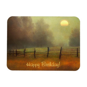 Friedliche Landschaft Birthday Magnet
