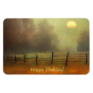Friedliche Landschaft Geburtstag Magnet