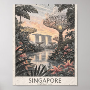 Friedliche Landschafts-Innenraumkunst Poster