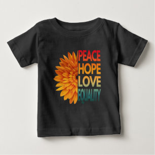 FRIEDLICHE LIEBE HOFFT GLEICHHEIT BABY T-SHIRT
