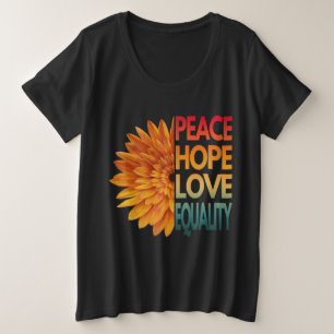 FRIEDLICHE LIEBE HOFFT GLEICHHEIT GROßE GRÖßE T-Shirt