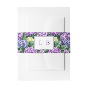 Friedliche lila florale Hortensie Einladungsbanderole
