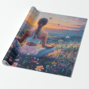 Friedliche Meditation bei Sonnenaufgang (4) Geschenkpapier