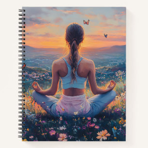 Friedliche Meditation bei Sonnenaufgang (4) Notizbuch