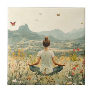 Friedliche Meditation bei Sonnenaufgang (6) Fliese
